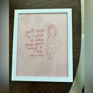 9x11 Framed Dolly Parton Quote Art